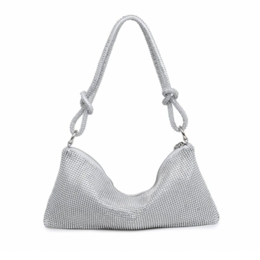 Silver Rhinestone Evening Bag - Picture 2 of 5